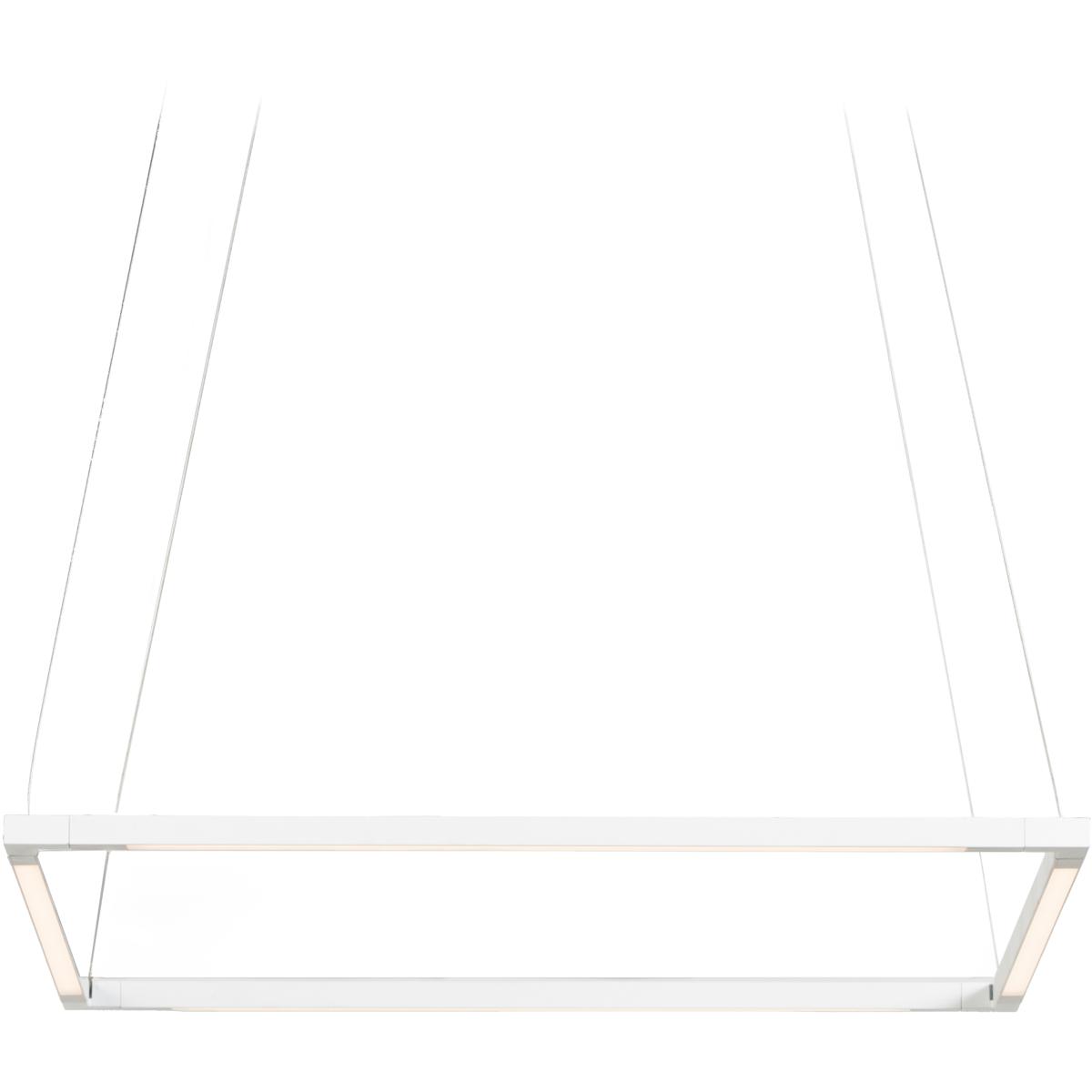 Koncept ZBP-16-S-SW-MWT-CNP Z-Bar LED 18 inch Matte White Pendant Ceiling Light, Square